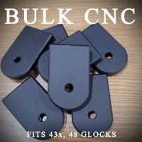 43x/48 Sized Anodized Aluminum Magazine BASE Plate Blanks for Glock 