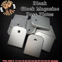 Full Sized Raw Aluminum Magazine Base Plate Blanks for Glock RAW