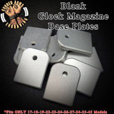 Full Sized Raw Aluminum Magazine Base Plate Blanks for Glock RAW
