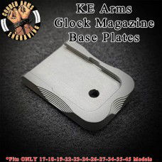 KE Arms  Grey Anodized Aluminum Glock Magazine Base Plates
