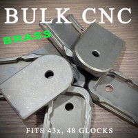 43x/48 Sized Magazine Base Plate Brass Blanks for Glock (10pk)