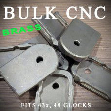 43x/48 Sized Magazine Base Plate Brass Blanks for Glock (10pk)