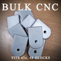 43x/48 Sized Raw Aluminum Magazine Base Plate Blanks for Glock RAW