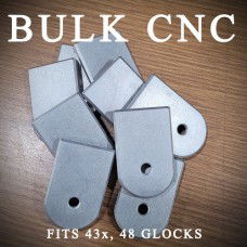 43x/48 Sized Raw Aluminum Magazine Base Plate Blanks for Glock RAW