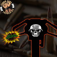 Air Force Vet Skull Laser Engraved Charging Handle