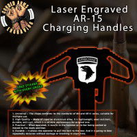 Army Airborne 101st Laser Engraved Charging Handle