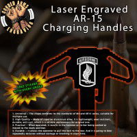 173rd Airborne Brigade Laser Engraved Charging Handle