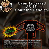 Airborne Ranger Jump Wings Laser Engraved Charging Handle