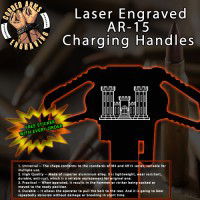 Army Corps of Engineers Laser Engraved Charging Handle