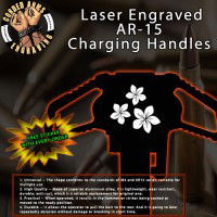 Flowers Laser Engraved Charging Handle