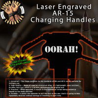OORAH! Laser Engraved Charging Handle