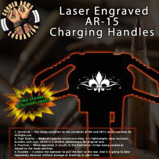 Fleur-de-lis Laser Engraved Charging Handle