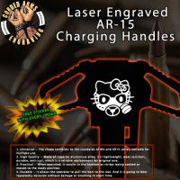Gas Masked Hello Kitty Laser Engraved Charging Handle