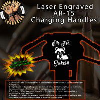 Oh Fox Sake! Laser Engraved Charging Handle
