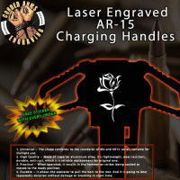 Rose 2 Laser Engraved Charging Handle