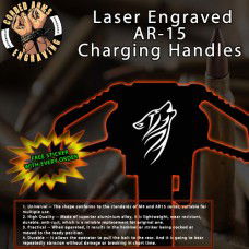 Tribal Wolf Laser Engraved Charging Handle
