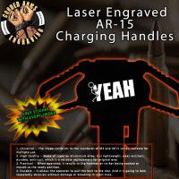 F Yeah! Laser Engraved Charging Handle