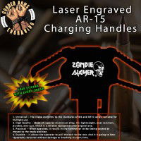 Zombie Slayer Laser Engraved Charging Handle