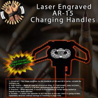 Parachutist Badge "Jump Wings"  Laser Engraved Charging Handle