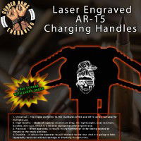 Messy Bun Skull Laser Engraved Charging Handle