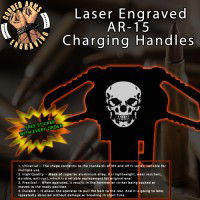 Skull Laser Engraved Charging Handle