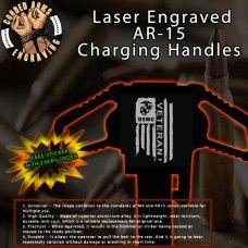 USMC Vet Flag Laser Engraved Charging Handle