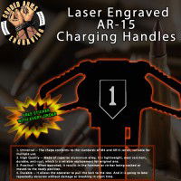 1st Infantry Division Laser Engraved Charging Handle