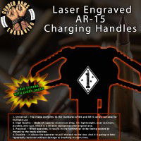 1st Marine Division Laser Engraved Charging Handle