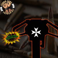 Knights Templar Cross Laser Engraved Charging Handle
