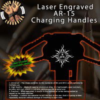 Celtic Sun Laser Engraved Charging Handle