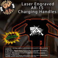 Keep n Bear Arms Laser Engraved Charging Handle