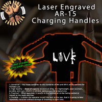 Love Laser Engraved Charging Handle