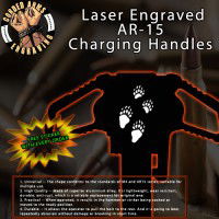 Bear Tracks Laser Engraved Charging Handle