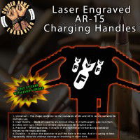 Incoming F-Bombs Laser Engraved Charging Handle