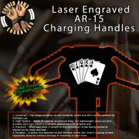 Royal Flush Laser Engraved Charging Handle