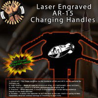 WW2 Shark Mouth Air Bomb Laser Engraved Charging Handle