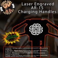 Celtic Shield Laser Engraved Charging Handle