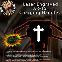 Christian Cross Laser Engraved Charging Handle