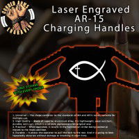 Christian Fish Laser Engraved Charging Handle