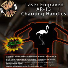 Flamingo Laser Engraved Charging Handle