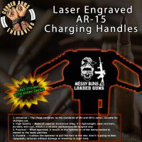 Messy Buns & Guns Laser Engraved Charging Handle
