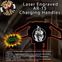 Reaper With Belt Fed Rifle Laser Engraved Charging Handle