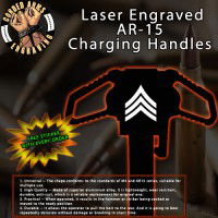 Sergeant E5 Laser Engraved Charging Handle