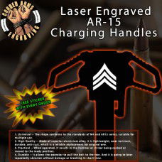 Sergeant E5 Laser Engraved Charging Handle