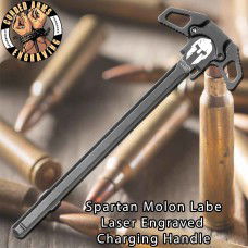 Spartan Molon Labe #1 Engraved Charging Handle