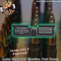 United States Constitution Second Amendment Laser Engraved Ejection Port Door