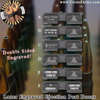 2nd Amendment Don't Tread on Me Series Laser Engraved Ejection Port Door