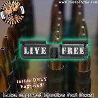 Live Free Laser Engraved Ejection Port Door