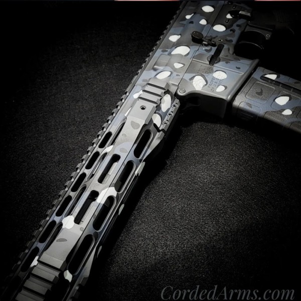 Custom Cerakote in Blue Chocolate Chip Pattern 