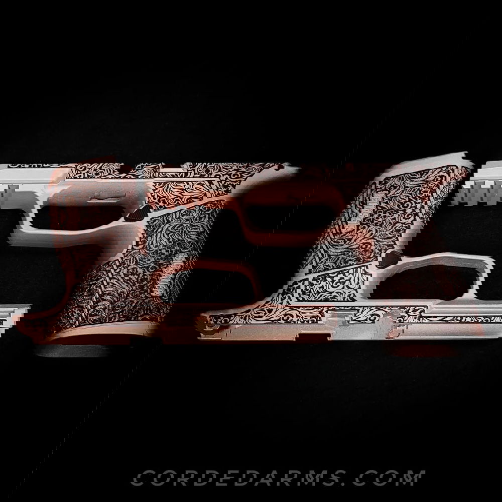 Floral Laser Etched SIG SAUER P365 & Macro Cerakoted in Rose